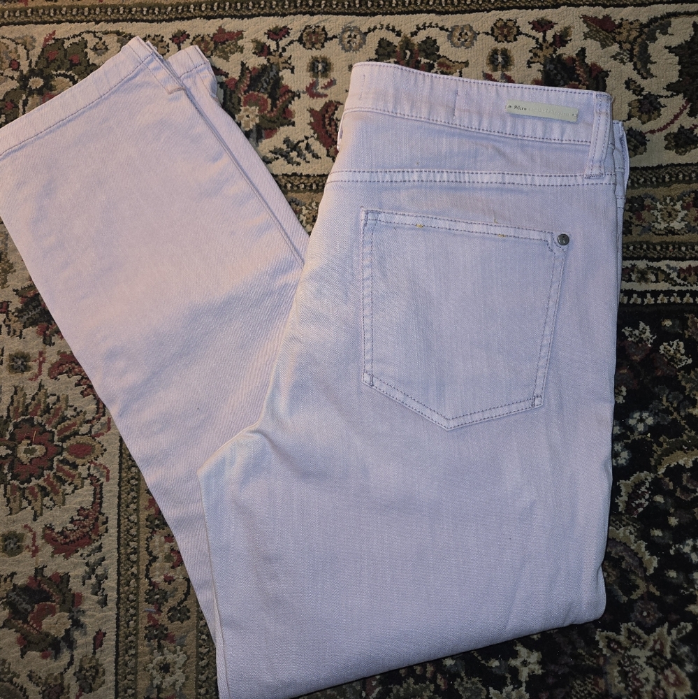 Pilcro and the Letterpress Pastel Lavender Cropped Jeans